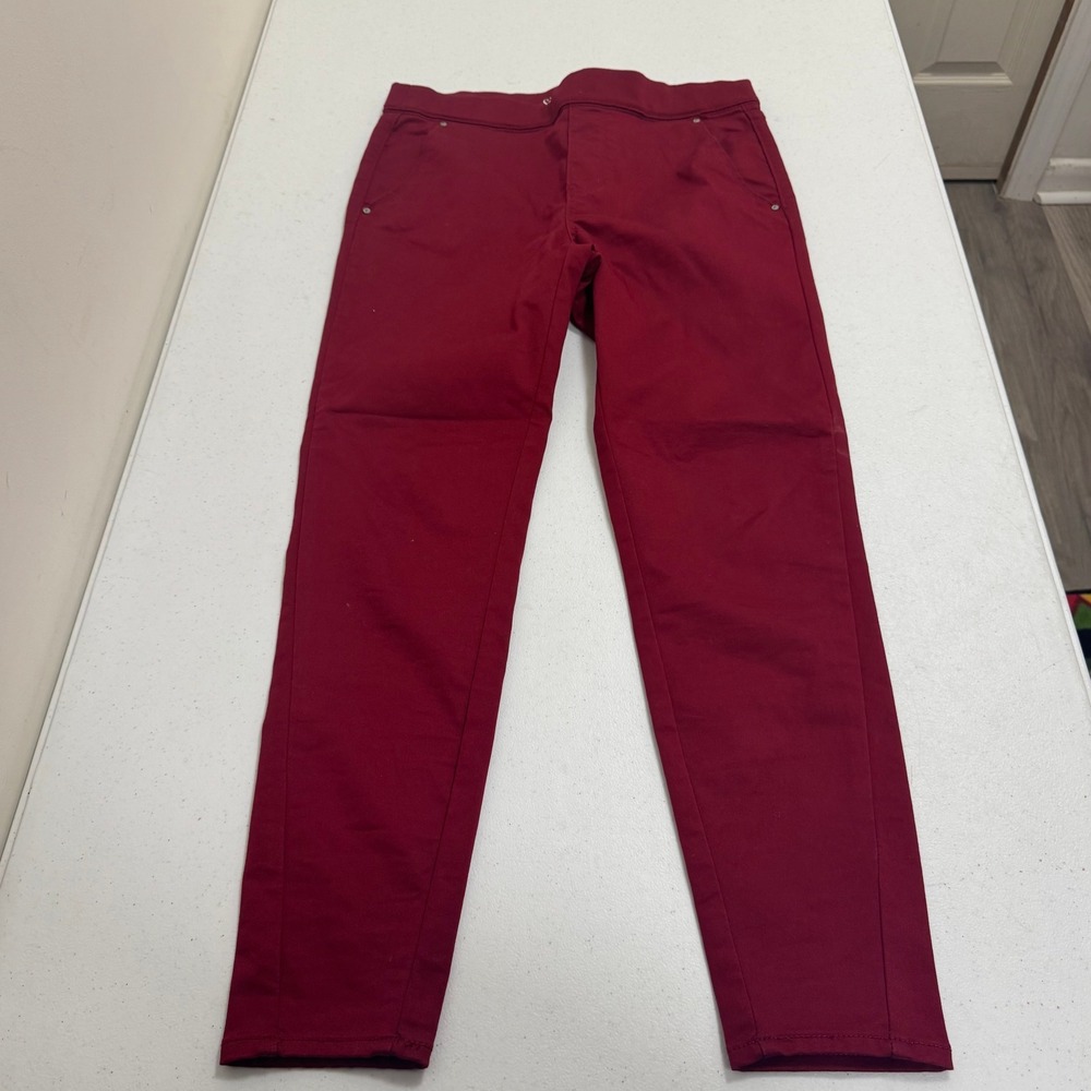 Signature Levi Strauss High Rise Pull On Jegging Burgundy Red Size M